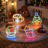 Letrero LED de Acrílico con Alimentación USB para Navidad, Decoración Luminosa para Mesa y Pared
