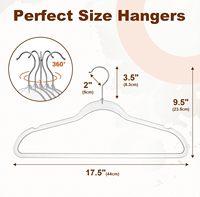 Cintres transparents AINARE, design fin, gain de place, écologiques, pour magasins de vêtements, chemises, manteaux, vestes pour adultes