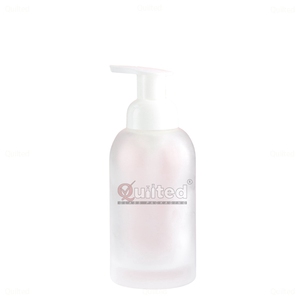 Flacon de savon pour les mains en verre dépoli à large ouverture personnalisé, transparent, noir mat, 250 ml, 350 ml, avec distributeur de mousse et manchon en silicone - Product Image 5