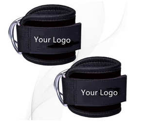 Bandes de résistance pour chevilles et poignets, sangles rembourrées pour entraînement musculaire, sangles de cheville à boucles auto-agrippantes pour machines à câble - Product Image 1