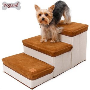 Escaleras para perros, cómodas, de franela suave, estilo moderno y sencillo, escalones para perros, rampa plegable para perros - Product Image 3