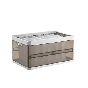 Caja de Almacenamiento de Ropa Plegable de Plástico con Compartimentos para Pantalones, Camisetas, Libros, Armario - Caja de Almacenamiento Grande - Product Image 1