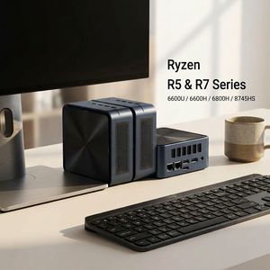 Mini PC personnalisable R7-8745HS CPU 8 cœurs 16 threads, sortie 2*HD 4K 60Hz, SSD M.2 2280, haute performance pour usage professionnel et bureautique, ZHR AMD - Product Image 5