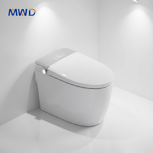 WC intelligent sans réservoir MWD avec bidet intégré, chasse d'eau automatique par capteur au pied, siège chauffant et télécommande pour hôtel moderne - Product Image 1