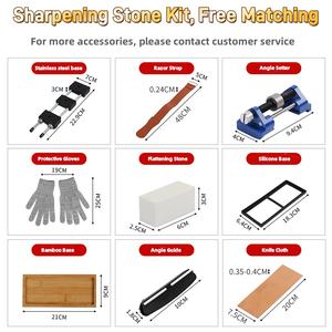 Kit de <span class=keywords><strong>pierre</strong></span> à <span class=keywords><strong>aiguiser</strong></span> professionnelle <span class=keywords><strong>japonaise</strong></span> à 4 côtés grain 400/1000 3000/8000 avec support réglable - Product Image 5