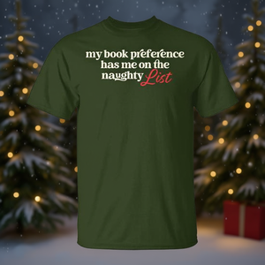 La mia preferenza per il libro mi ha messo sulla lista dei brividi: maglietta natalizia per regali di Natale - Product Image 4