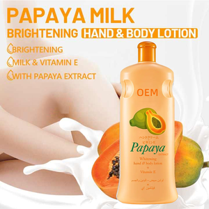 Loción corporal de papaya con brillo perfecto para el cuidado de la piel con vitamina E, loción corporal suavizante para hombres y mujeres - Product Image 3