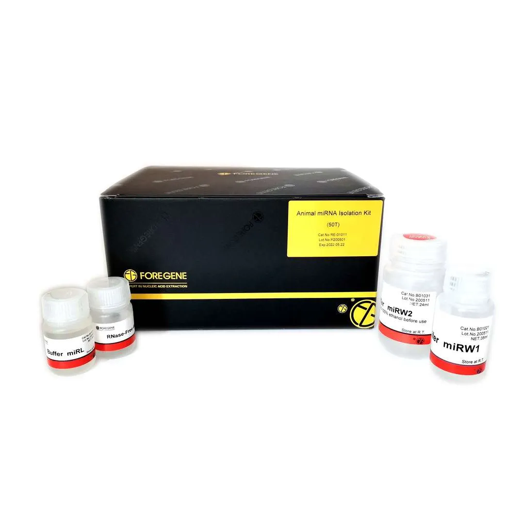 Kits d'isolation MiRNA animaux colonne rotative RE-0101T pour la recherche en laboratoire