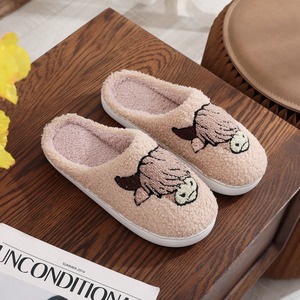 Hiver Noël chaud mignon drôle confortable maison animal highland vache pantoufles pour hommes femme - Product Image 6