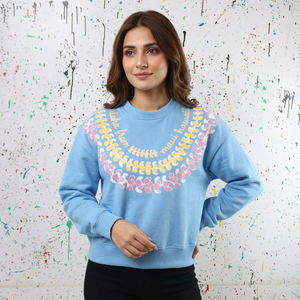 Sweat à capuche d'hiver Blue Hawaii 100% coton 350 GSM sur mesure, fils fins, fermeture éclair, style vintage urbain - Product Image 1
