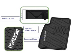 Tapis de voiture en latex 2.5D pour <span class=keywords><strong>DODGE</strong></span> <span class=keywords><strong>DURANGO</strong></span> 2012-2019 Écologique Haute Qualité Usine Directe - Product Image 3