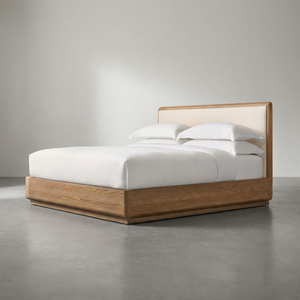 Letto a piattaforma in legno massello di quercia <span class=keywords><strong>MYHOME</strong></span>, design francese moderno di alta qualità, pannelli a parete, testiera personalizzabile nel colore, intagliato a mano, resistente. - Product Image 4