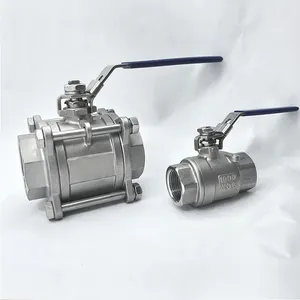 Cf8 thread 4inch 1/2 pneumatic SS316 2 3pcs wenzhou price stainless steel long handle fittings lockable refrigeration ball valve