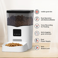Vente en gros de distributeur automatique de nourriture pour animaux de compagnie avec logo personnalisé distributeur de nourriture pour chat avec wifi distributeur automatique de nourriture pour chien et chat