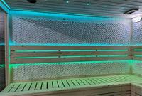 Ruang Sauna Uap Basah dan Kering Kayu Solid Mewah Finlandia untuk 4 - 6 Orang dengan Pemanas Kompor Sauna Tradisional Dalam Ruangan