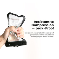 Sac étanche pour téléphone portable pour la natation et la plongée en extérieur, pochette transparente à écran tactile sensible pour la prise de vue sous-marine avec cordon