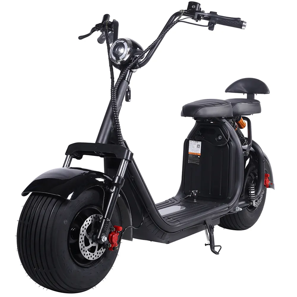 Lingte x7 bateria dupla removível, pneus gordo removível citycoco 60v 1500w 12a adultos 2 assentos citycoco golf scooter elétrico
