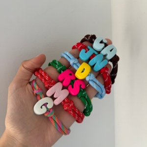 Braccialetto Intrecciato Impermeabile Colorato con Charm in Rame Smaltato Personalizzato, Bracciale Regolabile dell'<span class=keywords><strong>Amicizia</strong></span> per Donne - Product Image 2