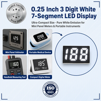 Afficheur LED blanc à 7 segments, 3 chiffres, 0,25 pouce, anode/cathode commune, mini tube numérique à trois chiffres pour instrument de mesure compact