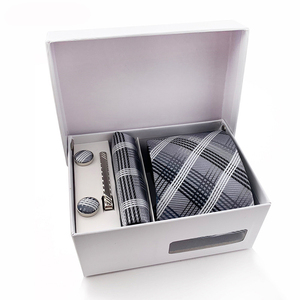<strong>Geometric</strong> Tie Gift <strong>Set</strong> for Men Stylish Necktie Hanky &amp; Cufflinks Formal Men Tie <strong>Set</strong> Luxury Necktie Gift Box for Office &amp; Events - Product Image 6