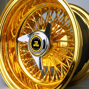 JZR Roue de polissage en fil d'acier à rayons personnalisés 13 14 Jante de 15 pouces pour <span class=keywords><strong>vieille</strong></span> <span class=keywords><strong>voiture</strong></span> <span class=keywords><strong>Rolls</strong></span> <span class=keywords><strong>Royce</strong></span> Cadillac - Product Image 2