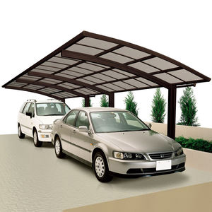 Abri de voiture préfabriqué de luxe 6x3m, <span class=keywords><strong>2</strong></span> poteaux, imperméable, en aluminium, porte japonaise, toit à pente simple - Product Image 2