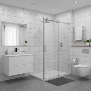 <span class=keywords><strong>Paroi</strong></span> <span class=keywords><strong>de</strong></span> <span class=keywords><strong>douche</strong></span> simple en verre coulissante pour salle <span class=keywords><strong>de</strong></span> bain, <span class=keywords><strong>douche</strong></span> sur mesure étanche avec portes en verre sans cadre - Product Image 5