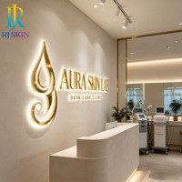 Enseigne LED 3D personnalisée pour entreprise, panneau extérieur imperméable, lettres en acrylique, publicité, logo lumineux
