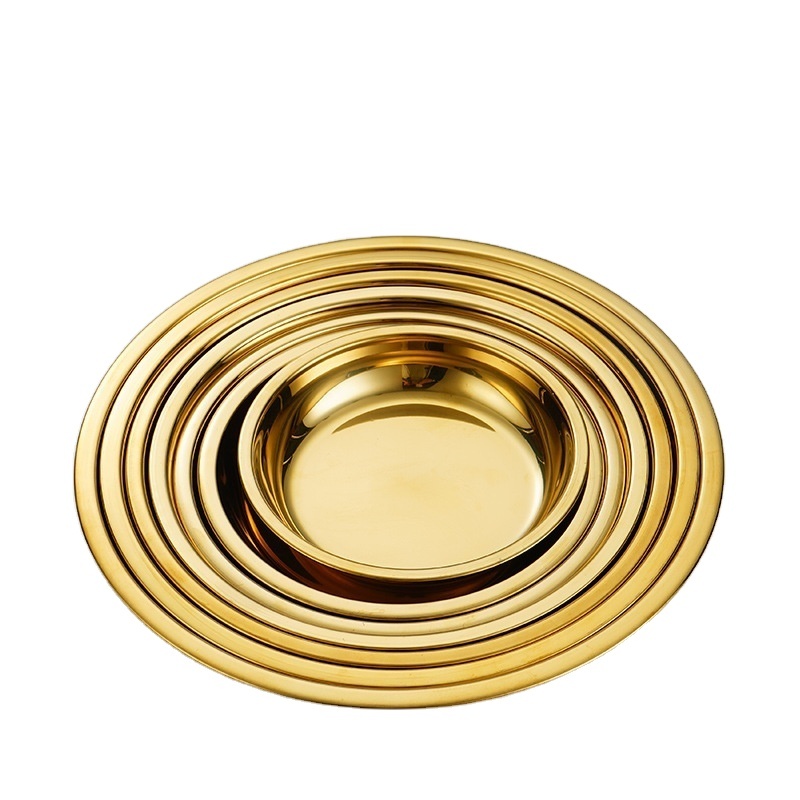 Stainless Steel Round Dish Commercial Kitchen