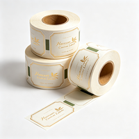 Etiquetas Adhesivas Personalizadas Haoxuan para Cajas de Regalo de Té, Papel de Arte Premium con Impresión en Lámina Dorada para Decoración de Empaques