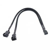 Câble d'extension de ventilateur PWM 4 broches 1 vers 3 voies, répartiteur en Y, multiplicateur de puissance pour refroidissement de châssis PC, 22AWG 30cm