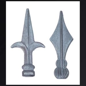 رمح رأس مسدس رأس درابزين للزينة ملحقات معدنية سياج بوابة قصدير رأس رمح أنبوب مربع مربع - Product Image 4