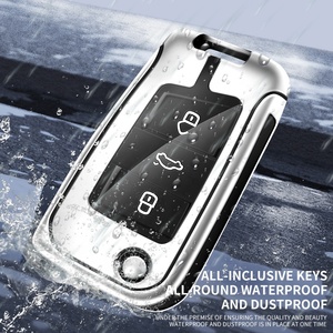 Étui de <span class=keywords><strong>clé</strong></span> de voiture de haute qualité avec porte-clés, coque métallique et bouton TPU pour <span class=keywords><strong>clé</strong></span> de voiture, personnalisable avec <span class=keywords><strong>logo</strong></span> <span class=keywords><strong>Volkswagen</strong></span> - Product Image 3