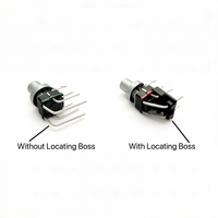 Interrupteur Tactile LED Rouge Illuminé à Insertion Latérale 7x7 16,6 mm, Bouton Poussoir Momentané 12V, 8 Broches, Conforme RoHS, Électronique Grand Public