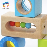 Blocs d'empilage sensoriels Montessori Jouet de construction en bois éducatif précoce pour le développement de la motricité des enfants W13A322