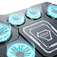 Support de refroidissement pour ordinateur portable D13 à 6 ventilateurs, refroidissement par air, pour ordinateurs portables de 11 à 21 pouces, RGB
