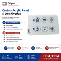 Panel Acrílico Cortado por CNC, Capa de Cubierta Impresa con Serigrafía, Etiqueta Autoadhesiva, Panel Personalizado para Equipos Electrónicos
