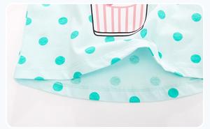 قمصان بناتي مطبوعة بنقاط من عمر 2 إلى 7 سنوات، 100% قطن، أكمام قصيرة، تي شيرت للفتيات الصغيرات - Product Image 5