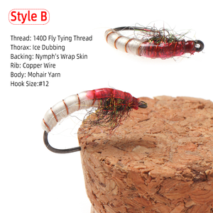Vente en gros réaliste Caddis <span class=keywords><strong>tchèque</strong></span> <span class=keywords><strong>nymphe</strong></span> Scud <span class=keywords><strong>mouche</strong></span> insecte ver crevette pêche à la <span class=keywords><strong>mouche</strong></span> mouches truite bar perche pêche leurre appâts #12 - Product Image 4