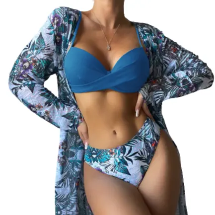 Custom In Stock 2023 Hot Sexy Jonge Meisjes Zijde Mooie Badkleding Plus Maat 3 Stuk Bikini