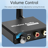 Adaptador de Música Inalámbrico Digital Wifi de 2.4G, Kit de Transmisor y Receptor de Audio Inalámbrico de 50M con AUX R/L de 3.5mm para TV Box, DVD, PC