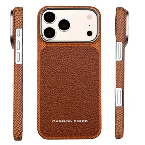 เคสโทรศัพท์หรูหราบางเฉียบลายคาร์บอนไฟเบอร์แบบแม่เหล็กสำหรับ iPhone 17 Pro Max 17 Pro  แผงหลังหนัง PU ป้องกันแรงกระแทก ฝาหลังแข็ง - Product Image 6