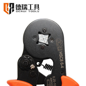 คีมย้ำสายไฟ Derui Tools HSC8 6-4 ขนาด 0.25-10 มม. AWG23 สำหรับขั้วต่อแบบท่อ  แบบเข้าด้านหน้า - Product Image 1