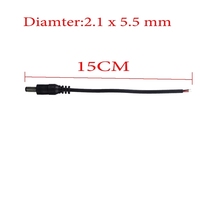 Connecteur de prise de câble d'alimentation cc 2.1mm x 5.5mm cordon avec fil à souder pour caméra CCTV DVR bande LED 12V adaptateur routeur
