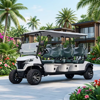 Voiturette de golf électrique moderne avec batterie au lithium, capacité tout-terrain et accessoires haut de gamme
