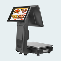 Caja Registradora POS Todo en Uno con Pantalla Táctil Dual, Sistema de Pesaje Integrado, Windows/Android, 15-30 kg, Gran Venta