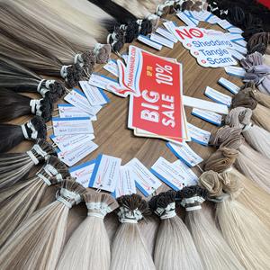 Precio al por Mayor, Extensiones de Cabello Vietnamitas Crudas, Tejidas a Mano, 100% Cabello, Sin Enredos, Sin Caída, Color Personalizado - Product Image 3