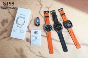 IP67 Không Thấm Nước Earbuds Smartwatch <span class=keywords><strong>Gt98</strong></span> 2 Trong 1 Thông Minh Đồng Hồ Với Tai Nghe Da Phù Hợp Với Ứng Dụng 400MAh 30MAh Tai Nghe BT Gọi Trái Tim Tỷ Lệ - Product Image 4