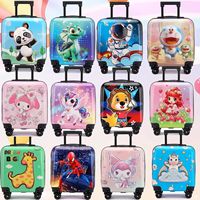 Valise à roulettes pour enfants de 18 pouces, valise de maternelle, boîte cadeau avec logo personnalisé