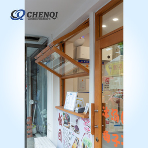 Fenêtre à guillotine simple en aluminium avec verre trempé insonorisé pour bar à domicile - Product Image 3